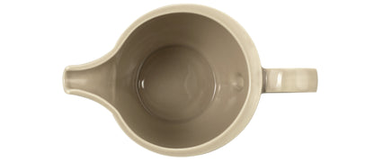 Beige Keramik Sauciere mit Henkel