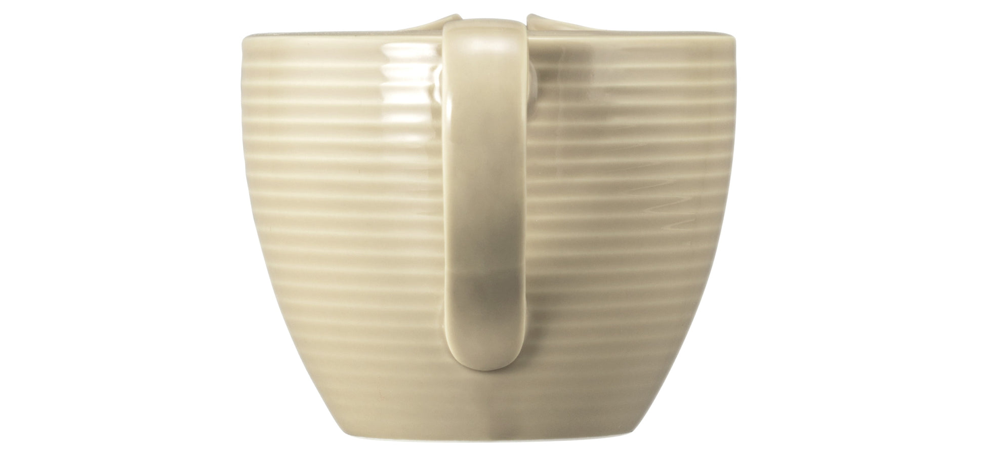 Beige Keramik Sauciere mit Henkel
