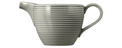 Grau Keramik-Kaffeekanne mit Rillenstruktur