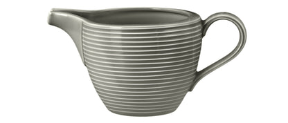 Grau Keramik-Kaffeekanne mit Rillenstruktur