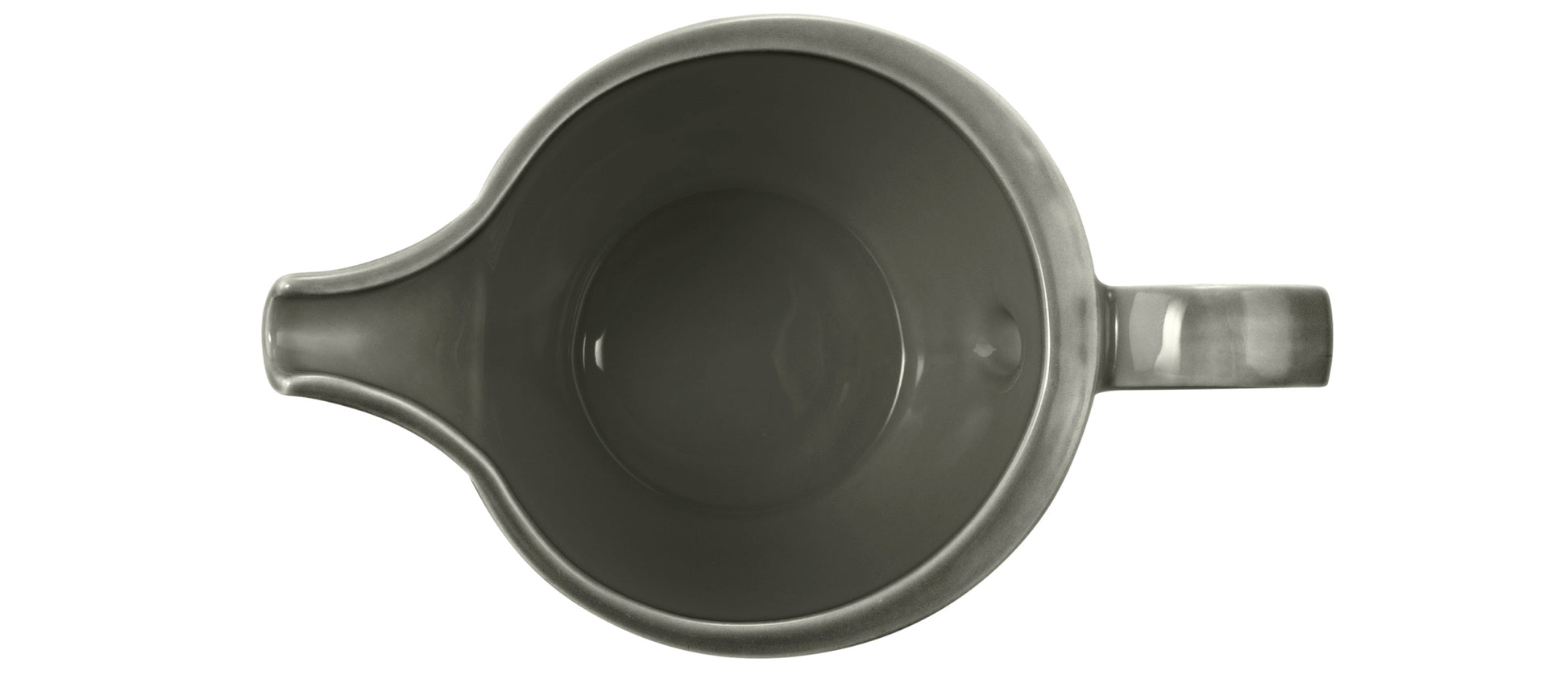Grau Keramik-Kaffeekanne mit Rillenstruktur