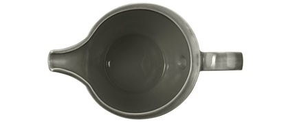 Grau Keramik-Kaffeekanne mit Rillenstruktur