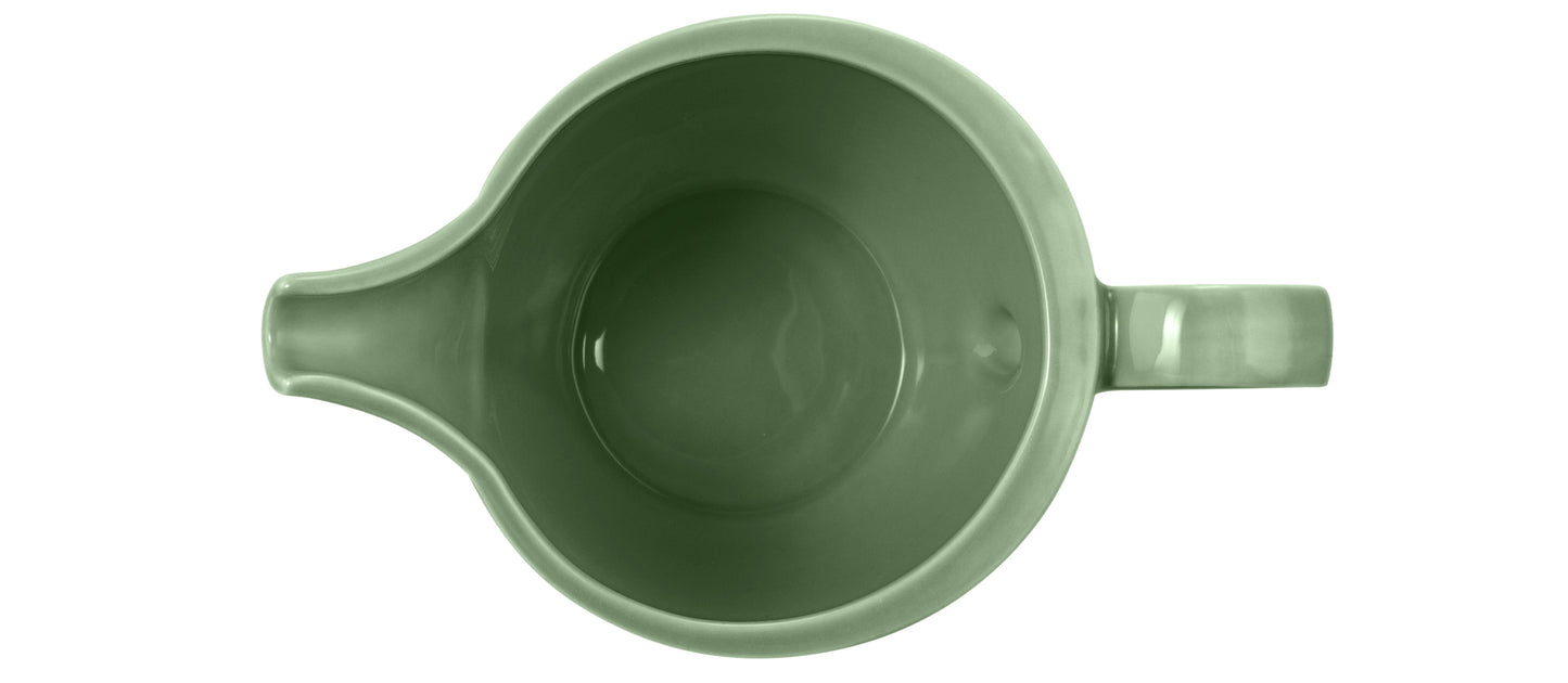 Grüner Keramikkrug mit Henkel