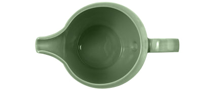 Grüner Keramikkrug mit Henkel