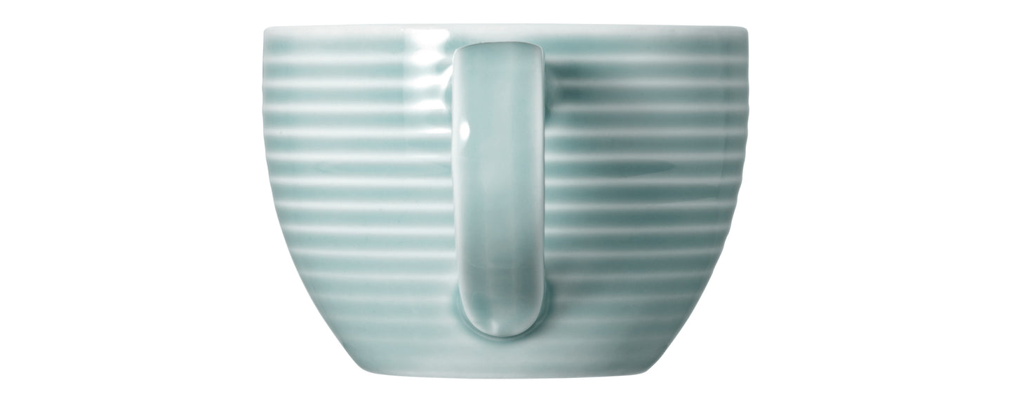 Blaue gestreifte Kaffeetasse