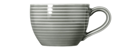 Graue Kaffeetasse mit Streifen