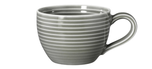 Graue Kaffeetasse mit Streifen