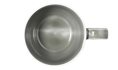 Graue Kaffeetasse mit Streifen