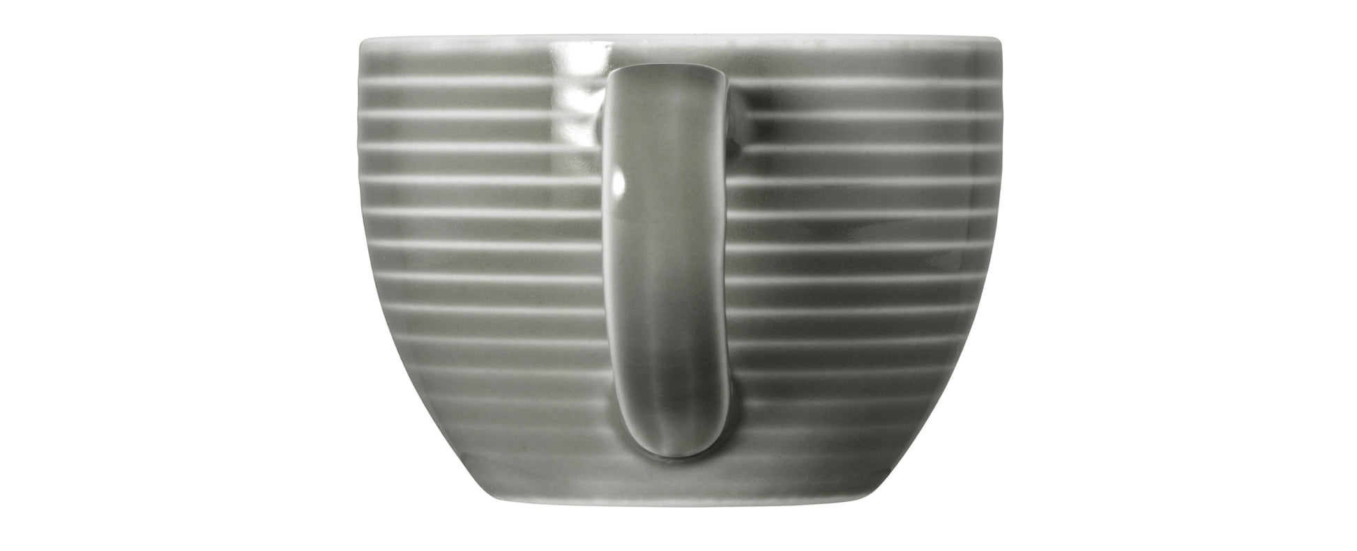 Graue Kaffeetasse mit Streifen