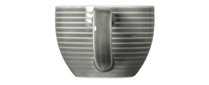 Graue Kaffeetasse mit Streifen