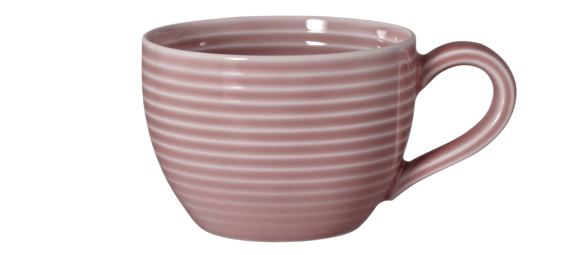 Blaue Tasse mit Streifenmuster