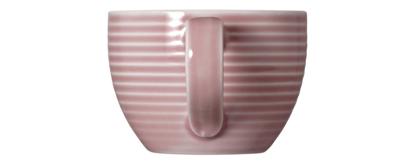 Blaue Tasse mit Streifenmuster
