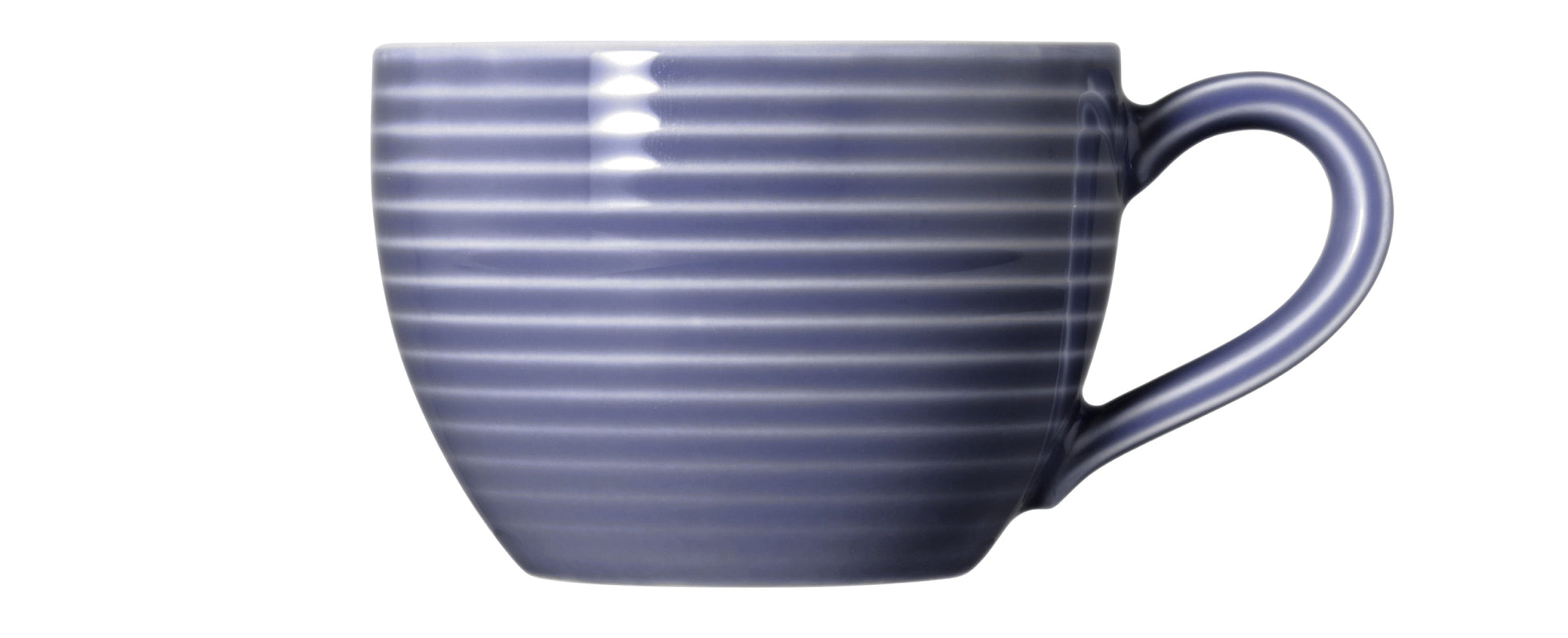 Blaue Kaffeetasse mit Streifen