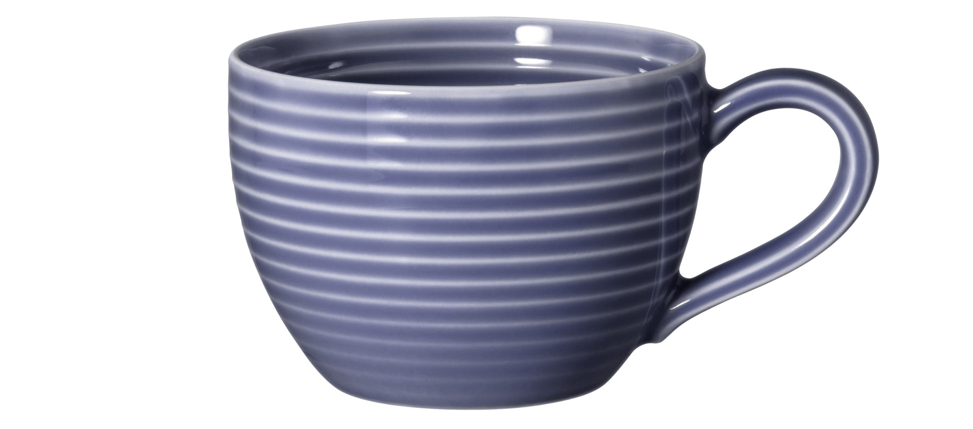 Blaue Kaffeetasse mit Streifen