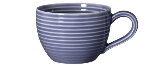 Blaue Kaffeetasse mit Streifen