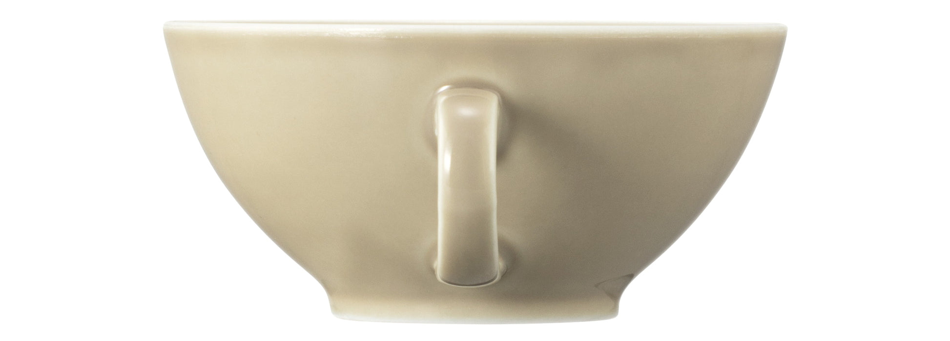 Leere Kaffeetasse auf weißem Hintergrund