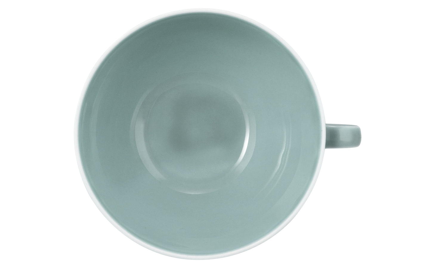 Blaue Kaffeetasse auf weißem Hintergrund