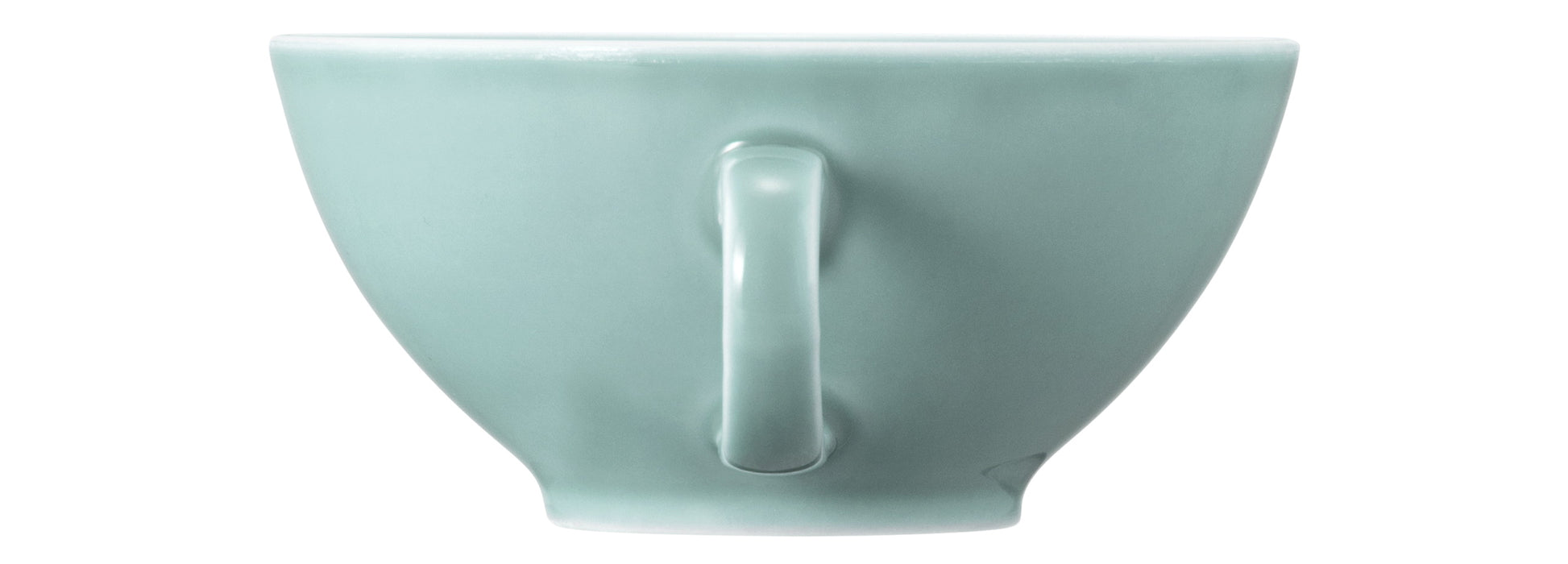 Blaue Kaffeetasse auf weißem Hintergrund