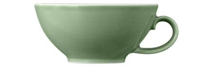 Grüne Kaffeetasse aus Keramik
