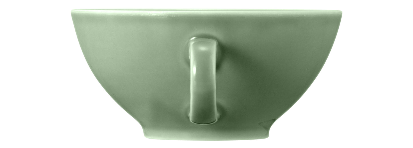 Grüne Kaffeetasse aus Keramik