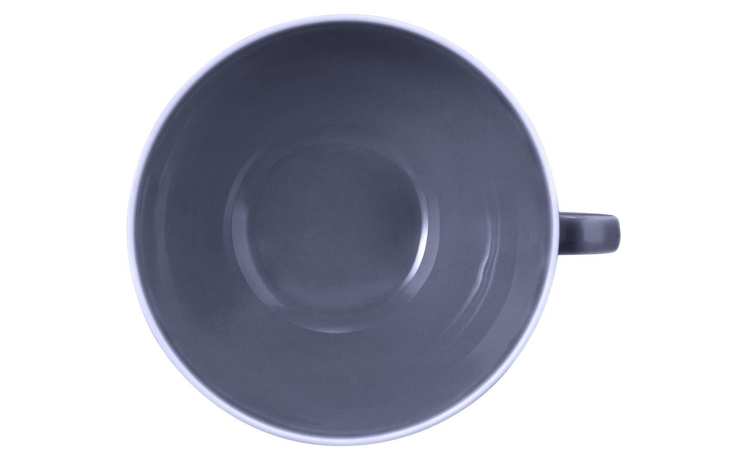 Blaue Kaffeetasse auf weißem Hintergrund