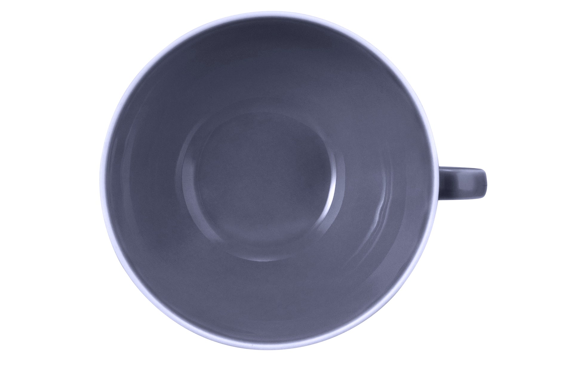 Blaue Kaffeetasse auf weißem Hintergrund