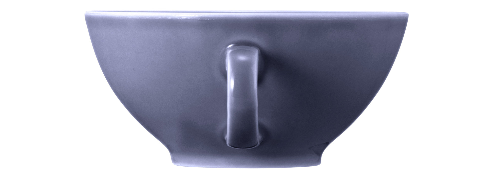 Blaue Kaffeetasse auf weißem Hintergrund
