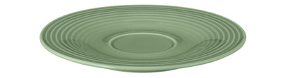 Grüner Teller mit Rillenmuster