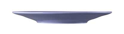 Blauer Teller mit Rillenmuster