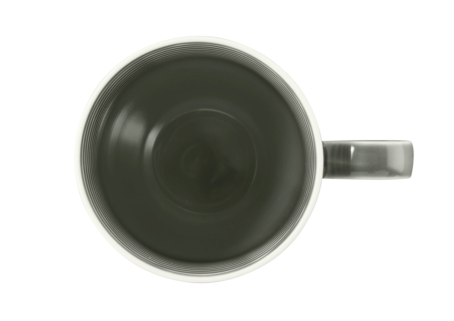Grauer Kaffeetasse mit Rillenstruktur