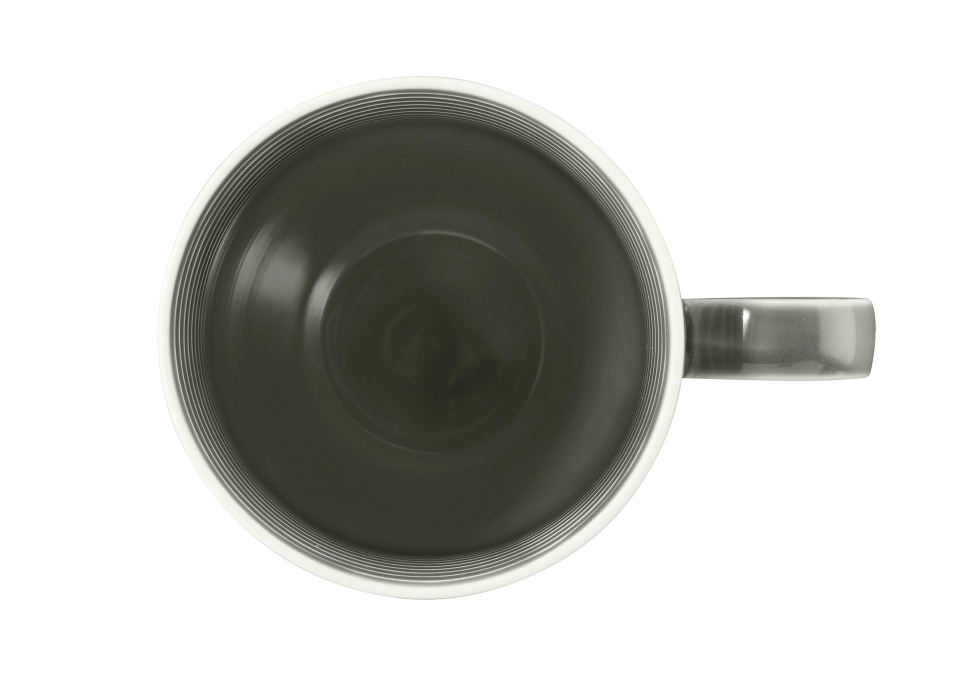 Grauer Kaffeetasse mit Rillenstruktur
