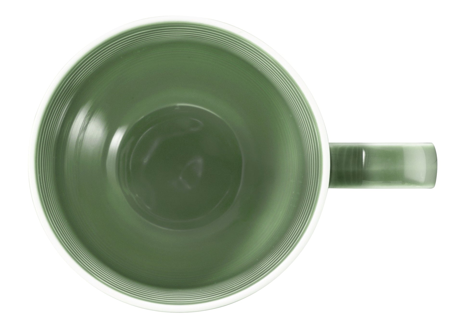 Grüne Tasse mit Streifenmuster