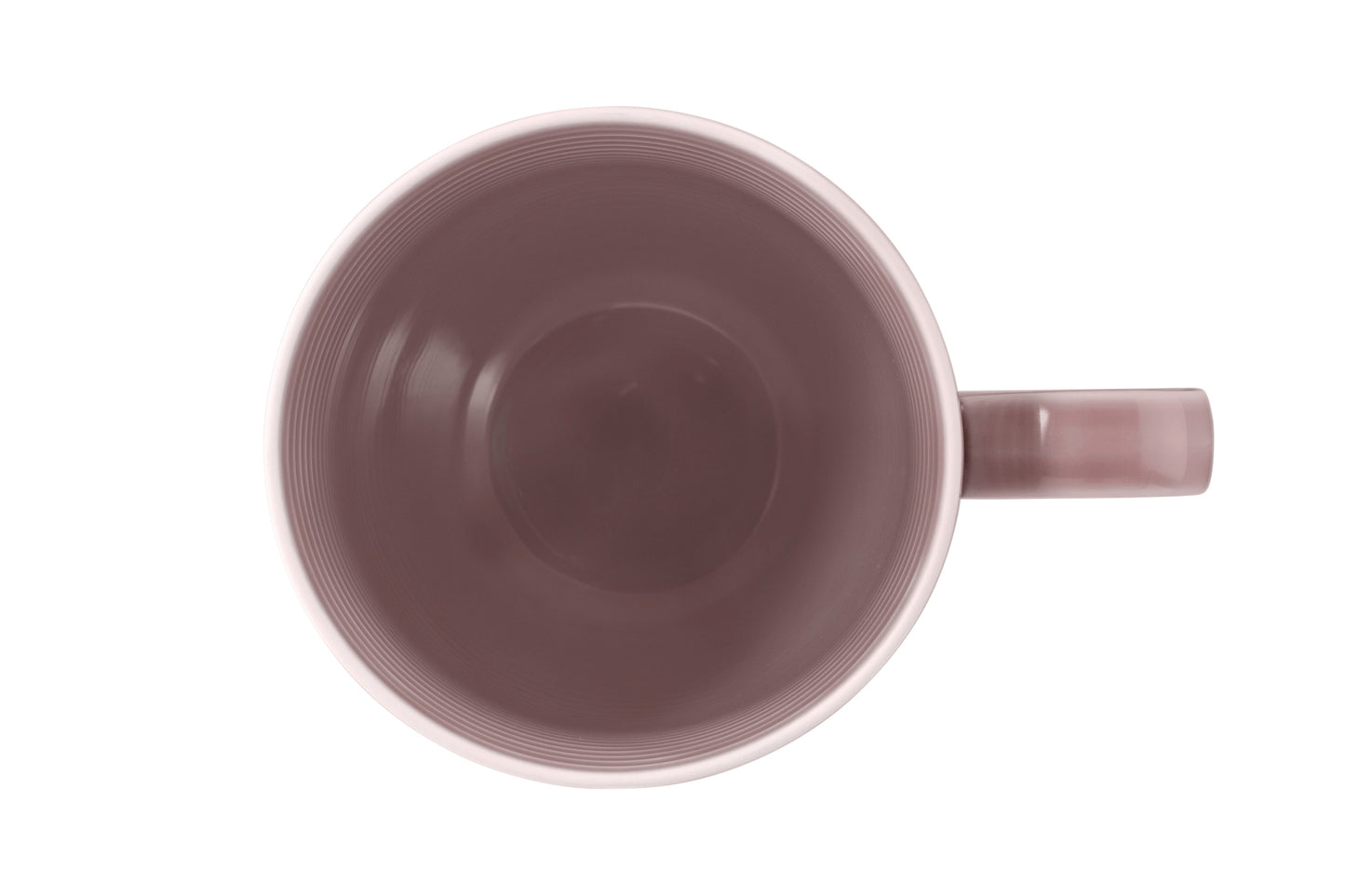 Zwei gestapelte Kaffeetassen, rosa, modern