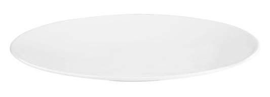 Leerer weißer Porzellanteller, Gastronomiebedarf