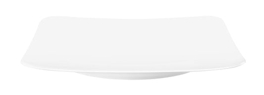 Leerer, weißer, quadratischer Porzellanteller
