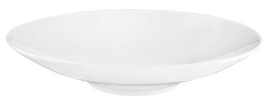 Weiße Porzellanschale, leer, Gastronomie.