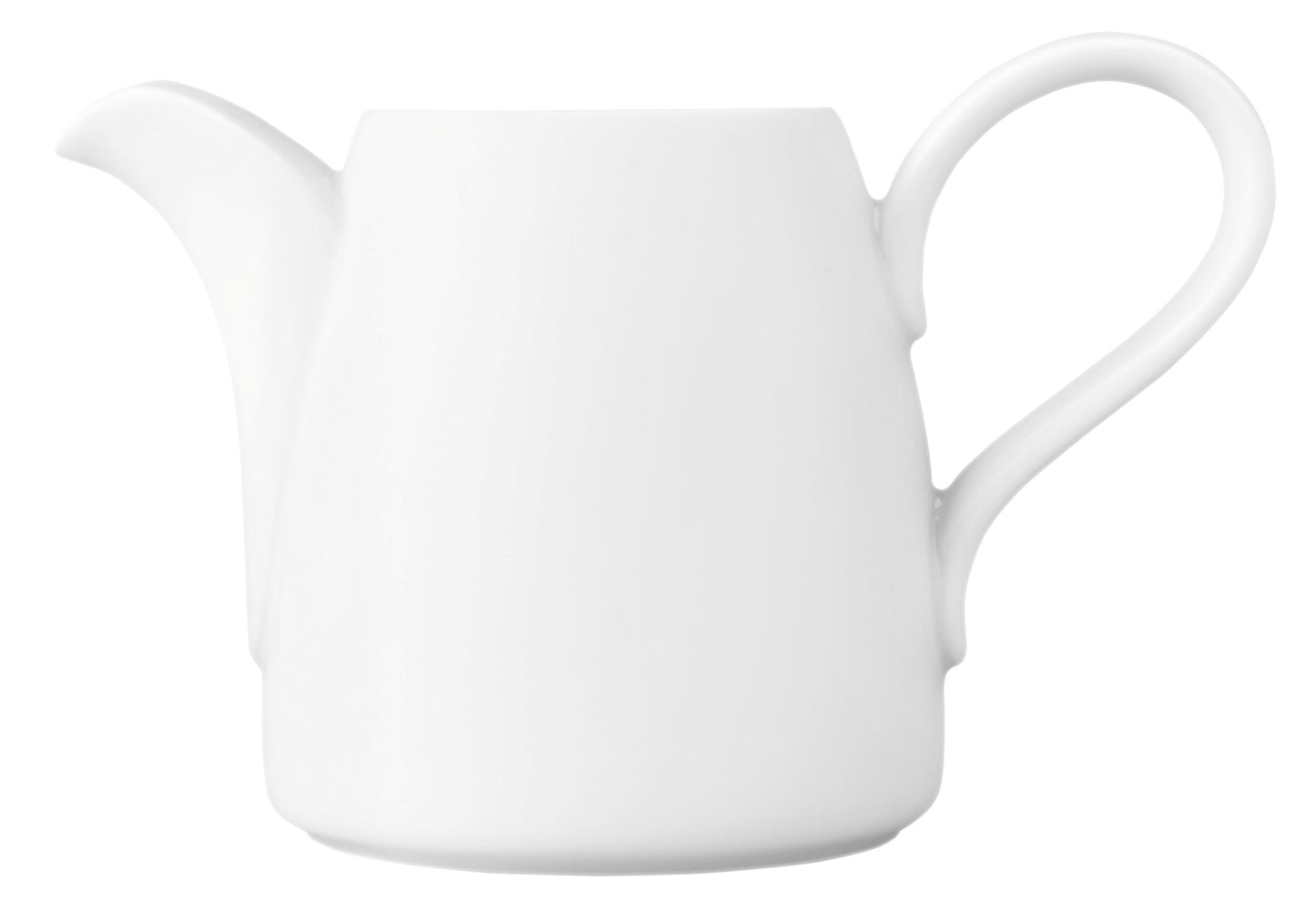 Weiße Kaffeekanne auf weißem Hintergrund
