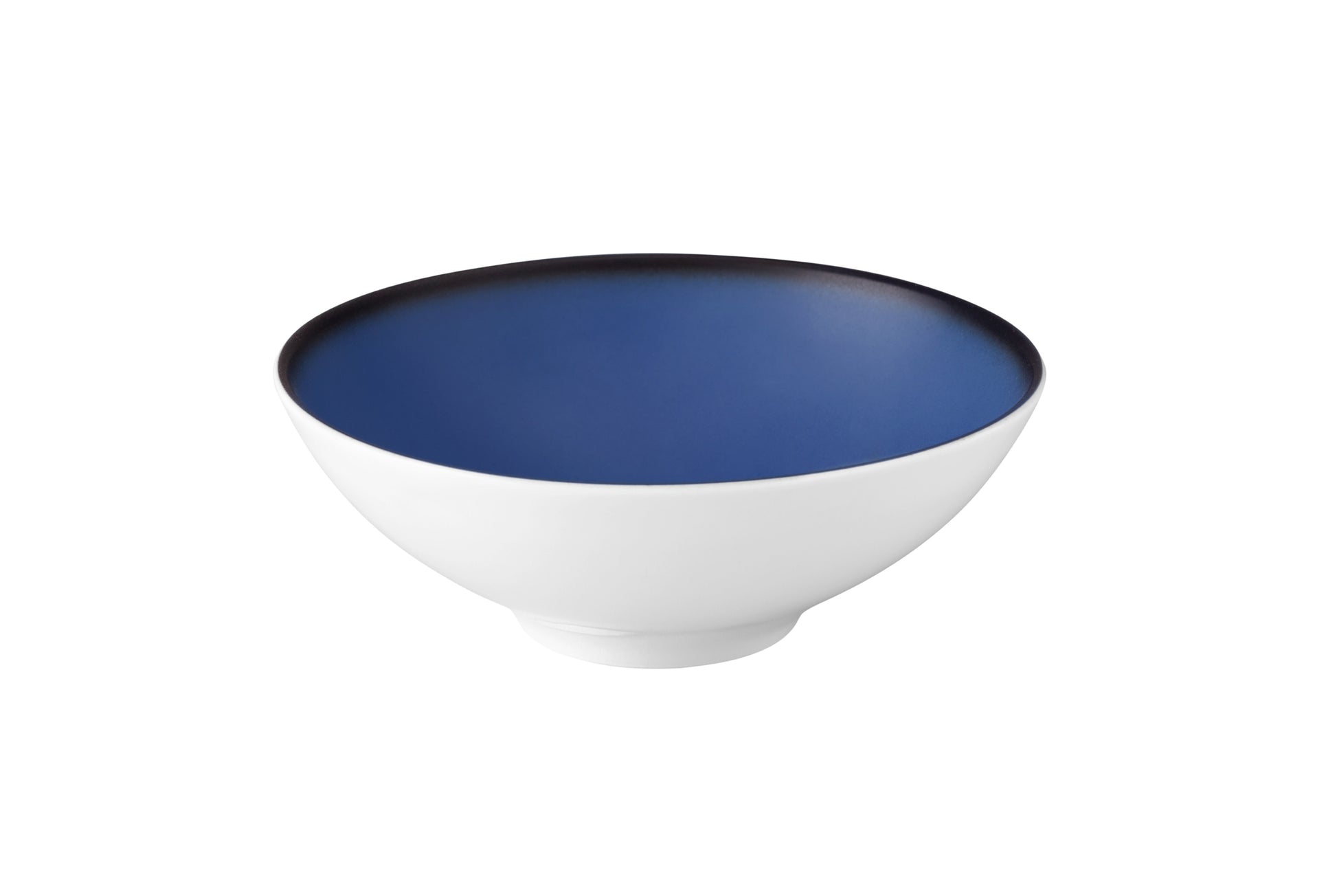 Weiße Schale mit blauem Innenraum