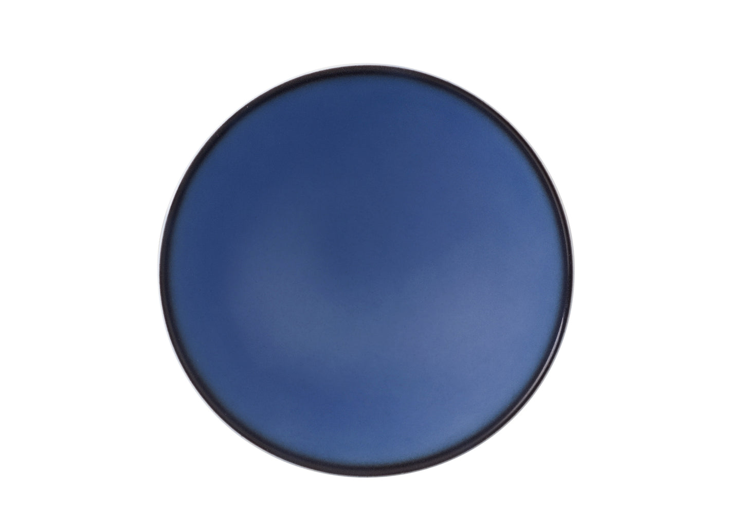 Weiße Schale mit blauem Innenraum