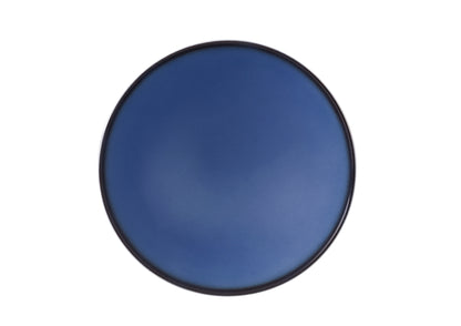 Weiße Schale mit blauem Innenraum