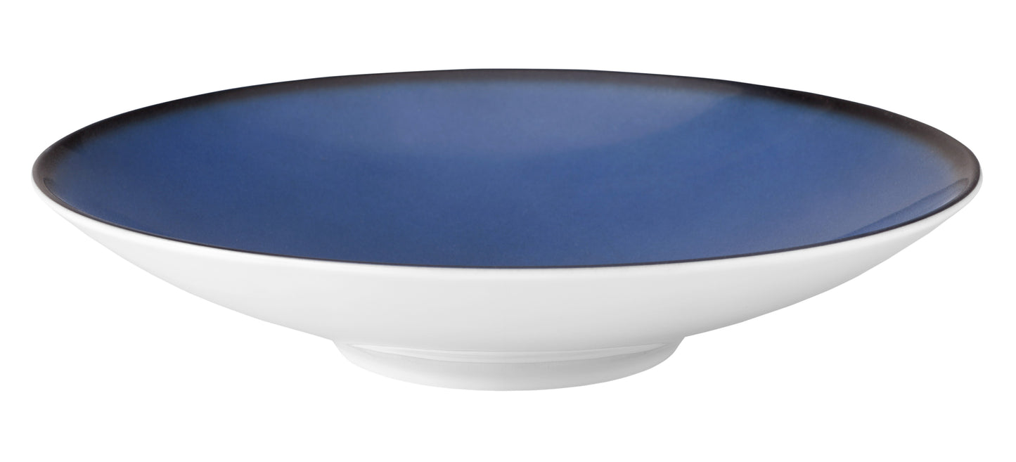 Blaue und weiße Servierschale