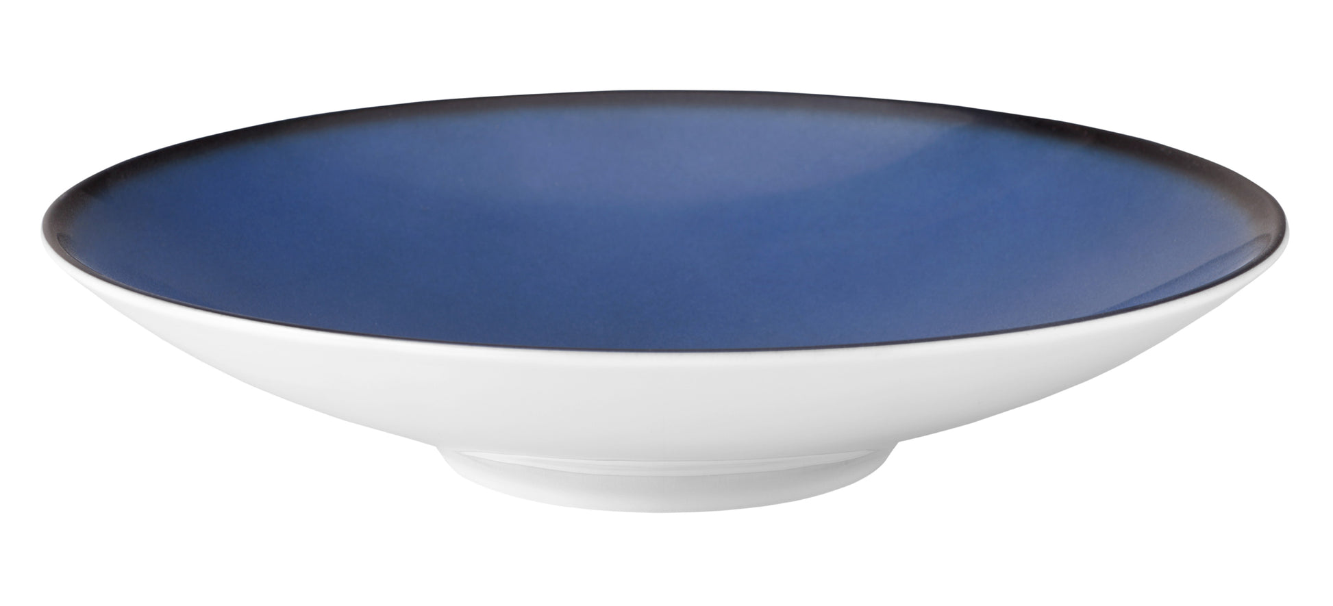 Blaue und weiße Servierschale