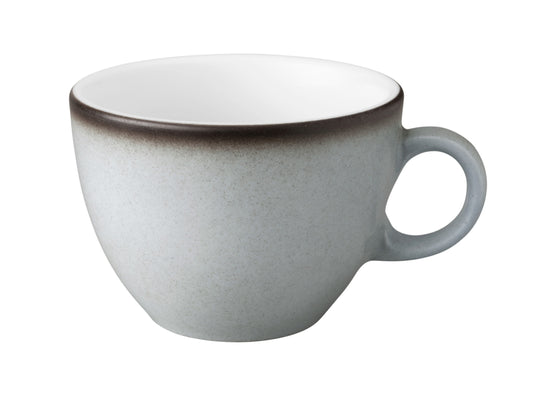 Graue Keramiktasse mit Henkel