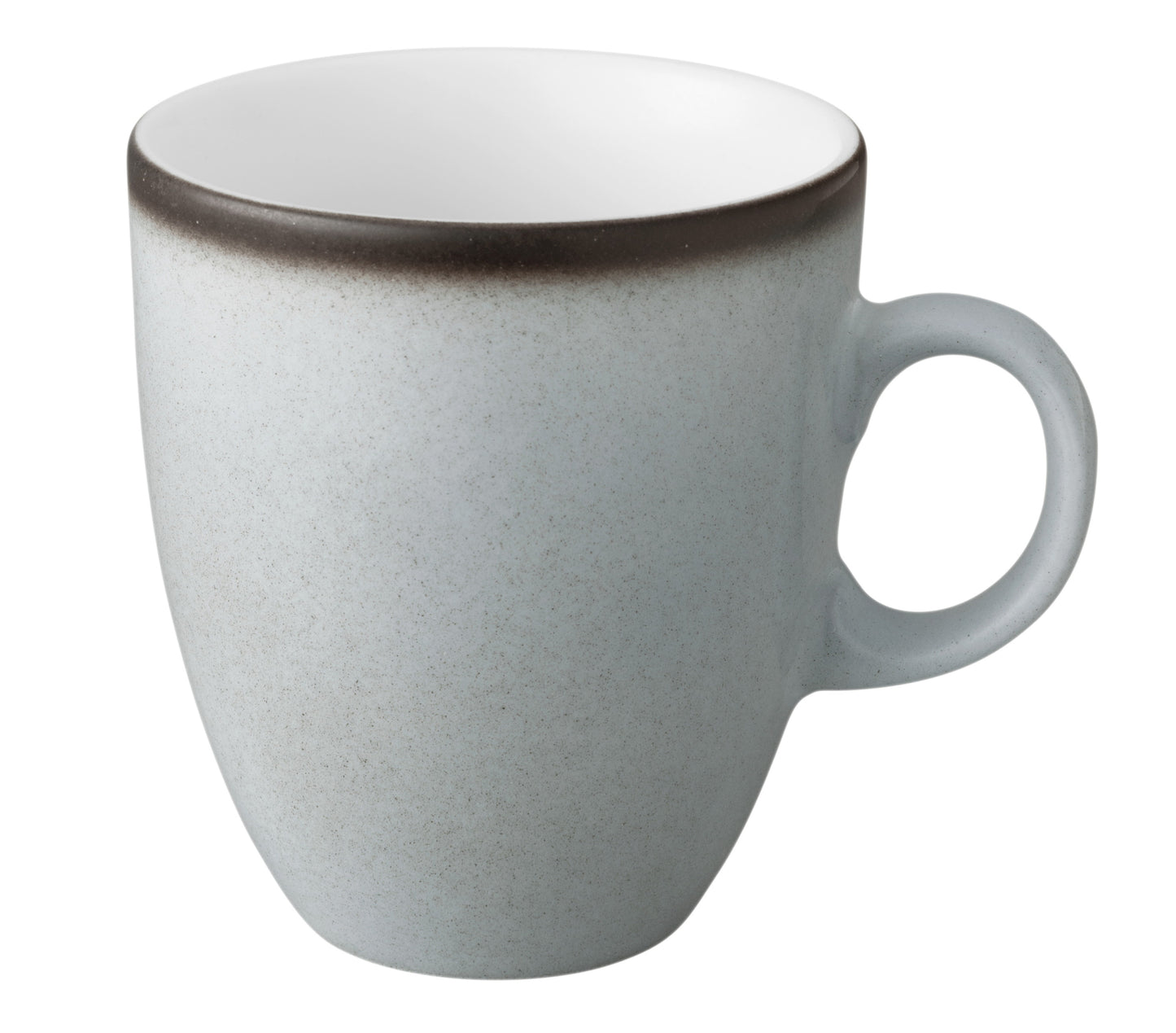 Graue Keramiktasse mit Henkel