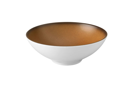 Weiße Schale mit brauner Innenseite