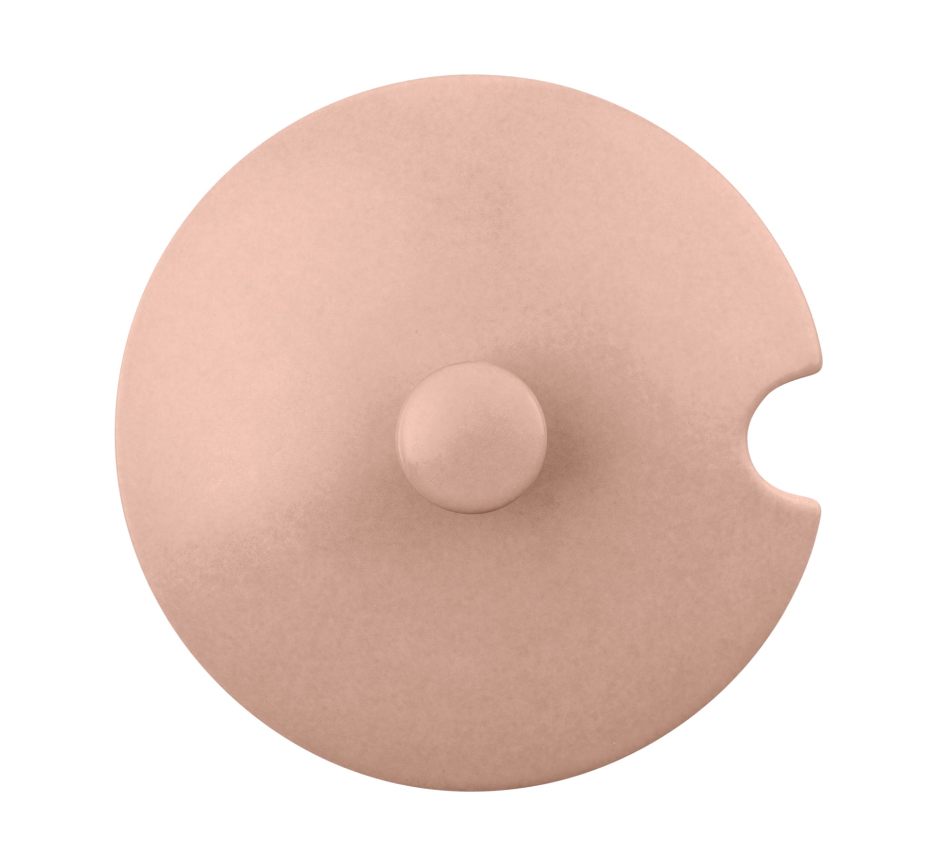 Runder Deckel mit Aussparung, rosa.