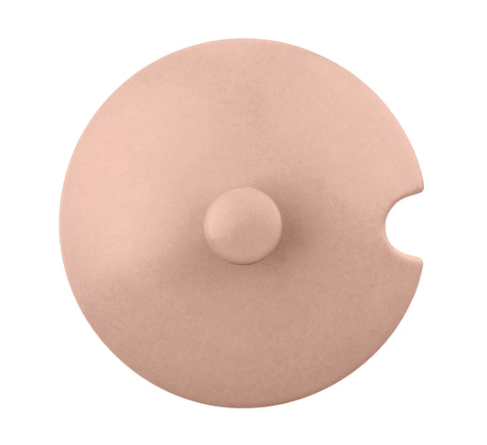 Runder Deckel mit Aussparung, rosa.