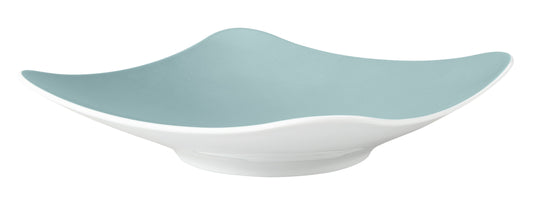 Moderne, leere Porzellanschale, hellblau