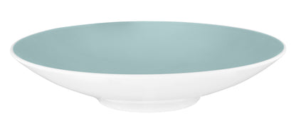 Weiße Schale mit blauem Innenrand
