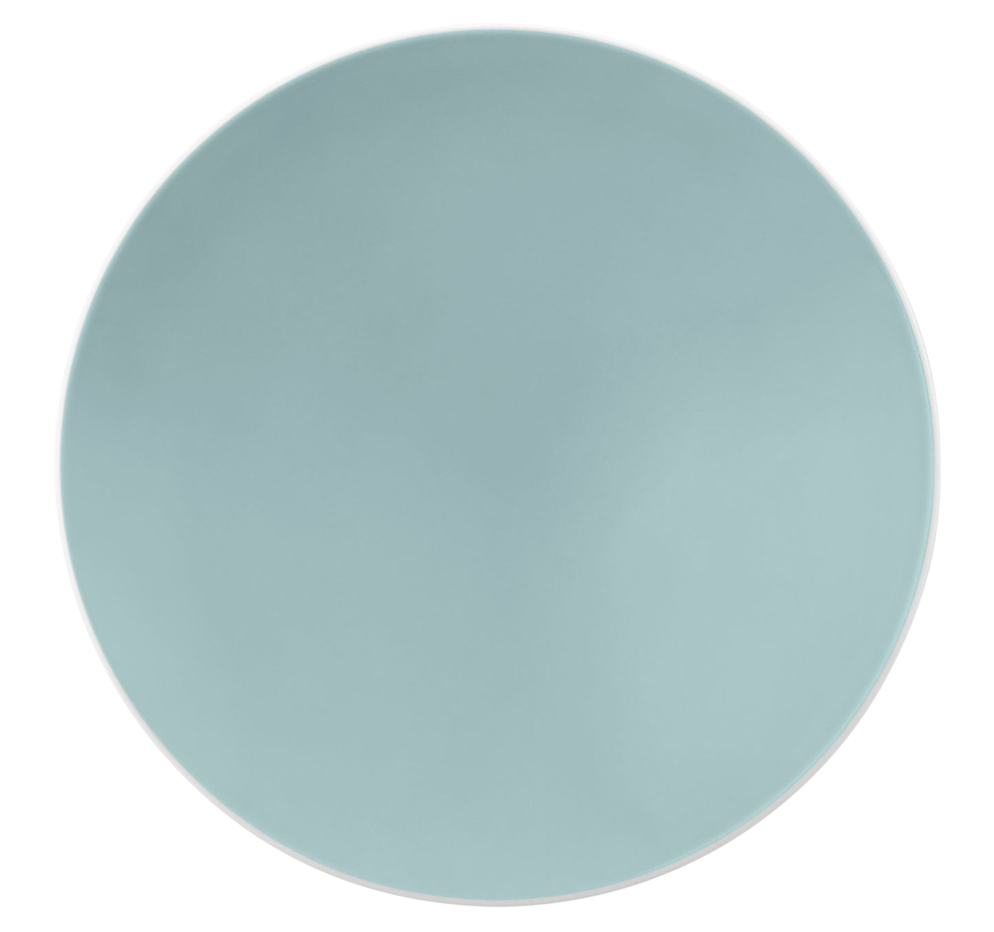 Weiße Schale mit blauem Innenrand